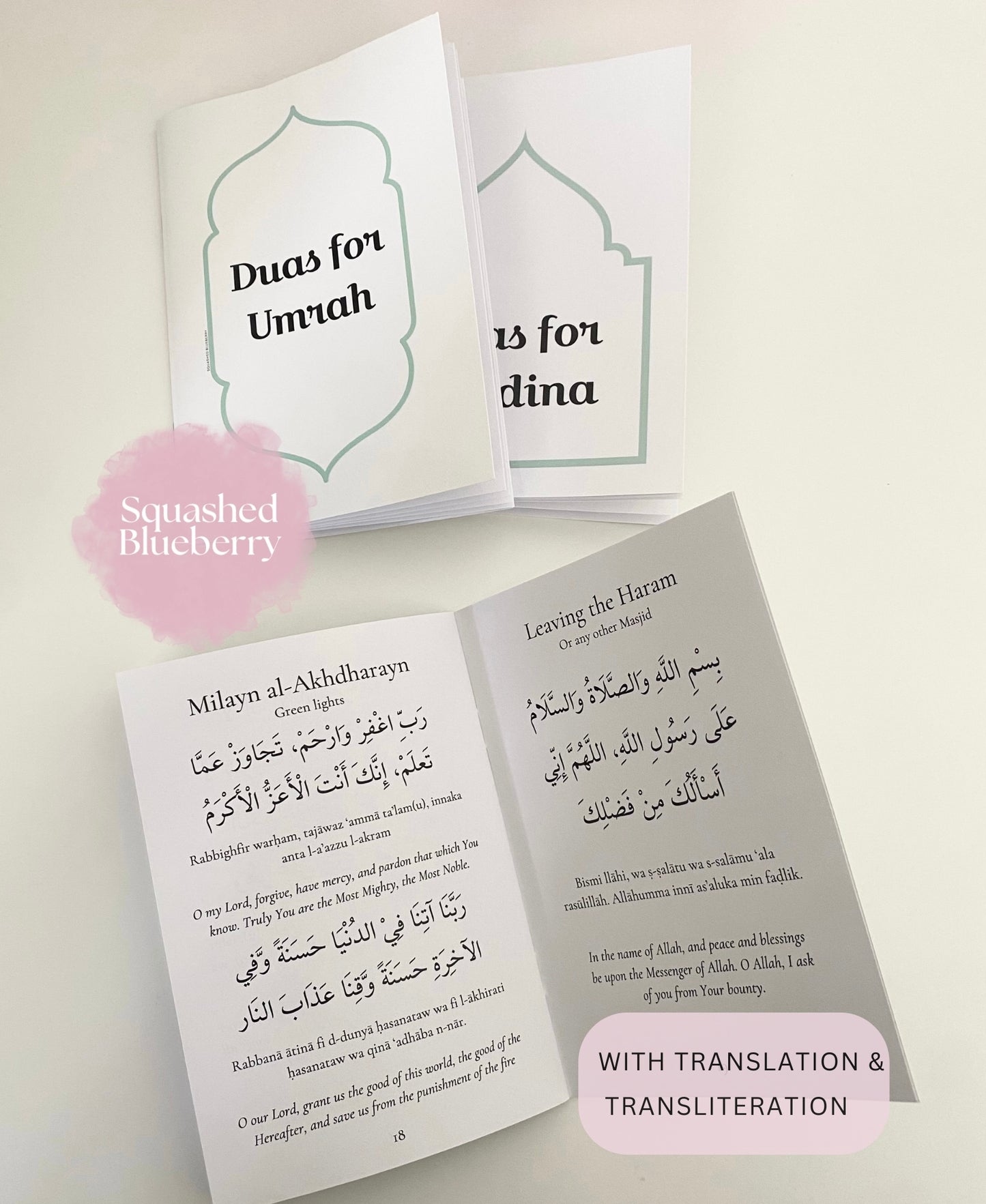 Large Umrah and Madina dua booklets A6 set